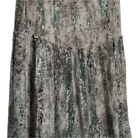 Chico's Midi Camo Calf‎ Boho Tiered Ruffle Skirt - Picture 3 of 13